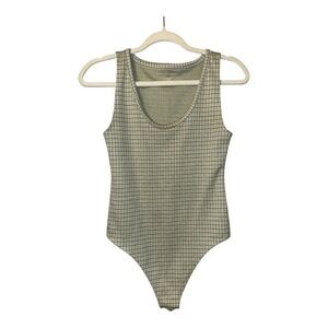 American Eagle Green Scoopneck Thong Bodysuit, XS